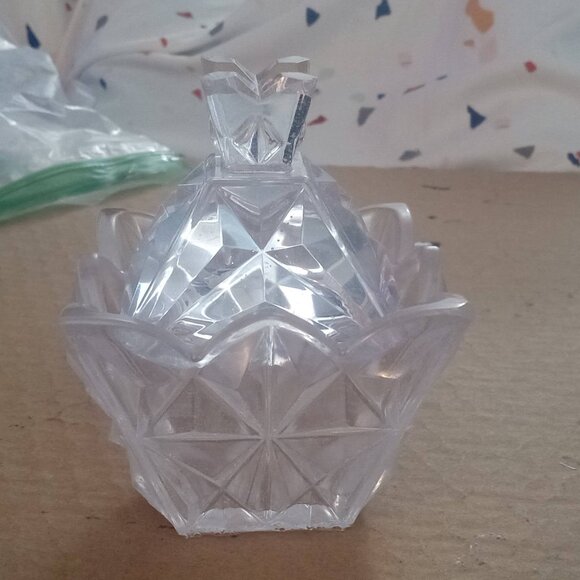 Handmade Clear Trinket Jar Candy Dish - Picture 6 of 6